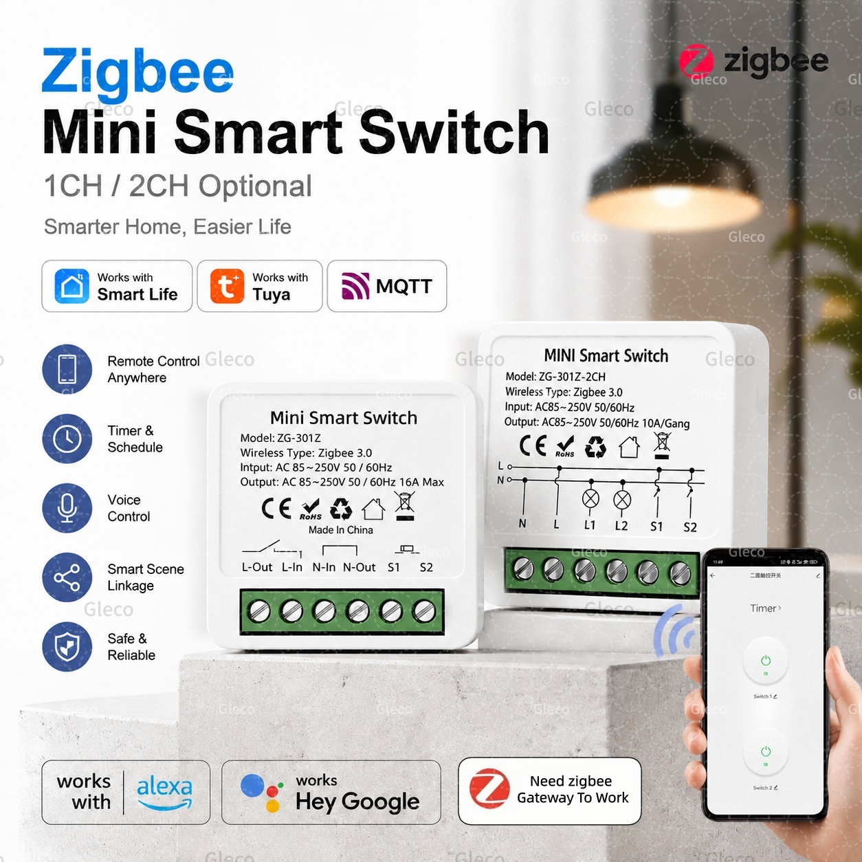 Smart Home Hub 2 - Zigbee Tuya Smart Switch Smart Life