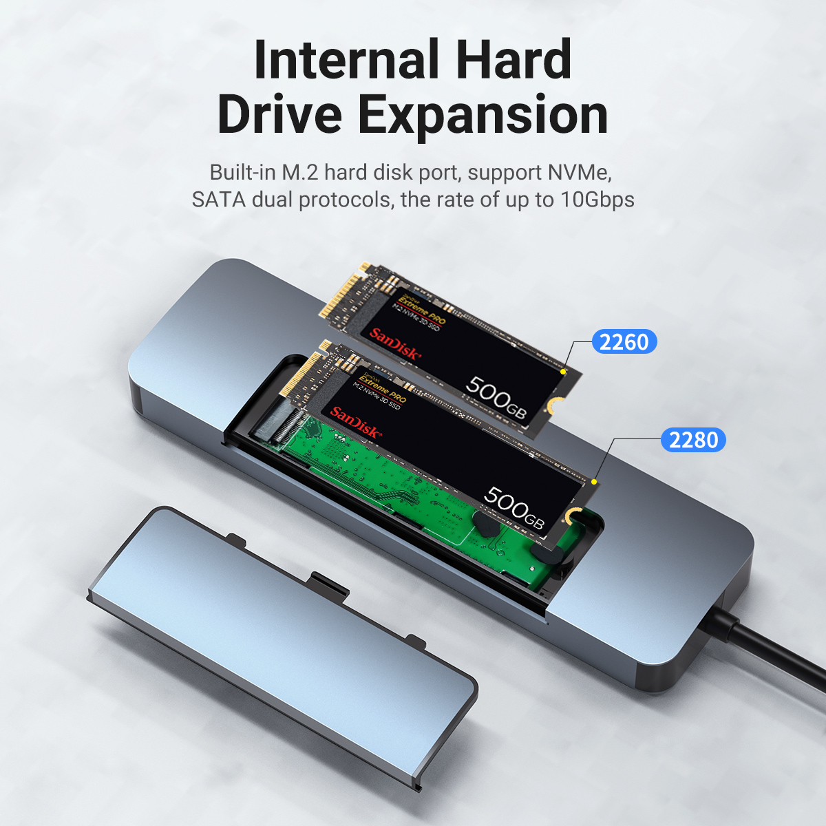 8 in 1 USB C HUB with M2 SSD C - đánh giá và giá Smart Home Hub 2