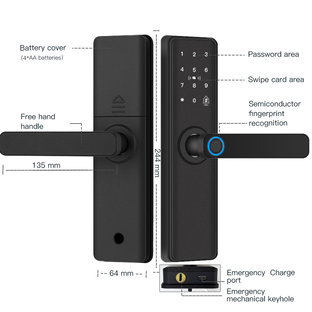 Smart Door Lock Bluetooth-comp - đánh giá và giá Smart Home Door Lock