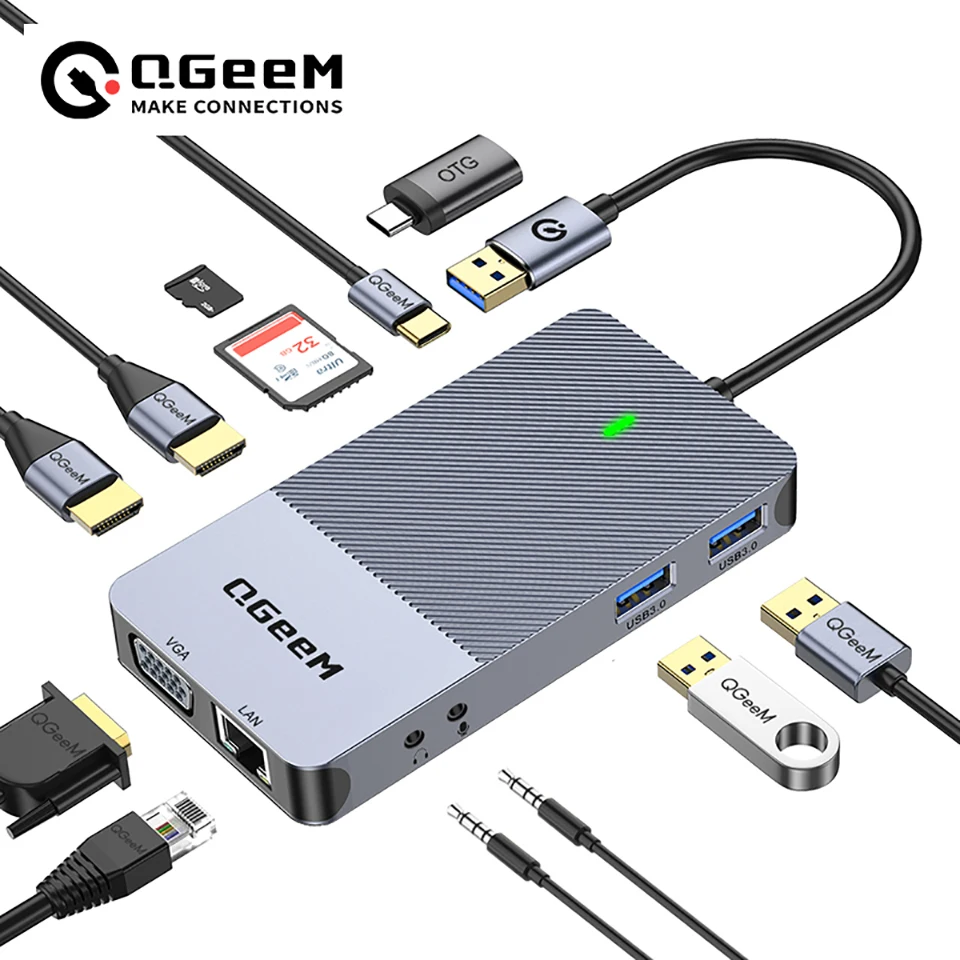 QGeeM USB 3.0 Docking Station, - đánh giá và giá Smart Home Hub 2